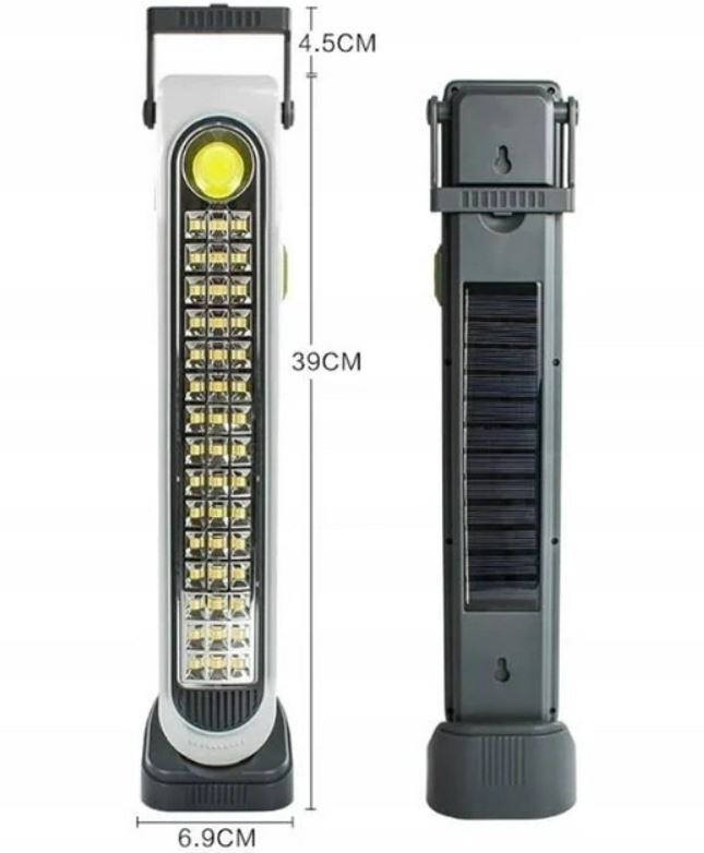 LED lempa HEL-6855T 45 LED su saulės baterija - Image 3